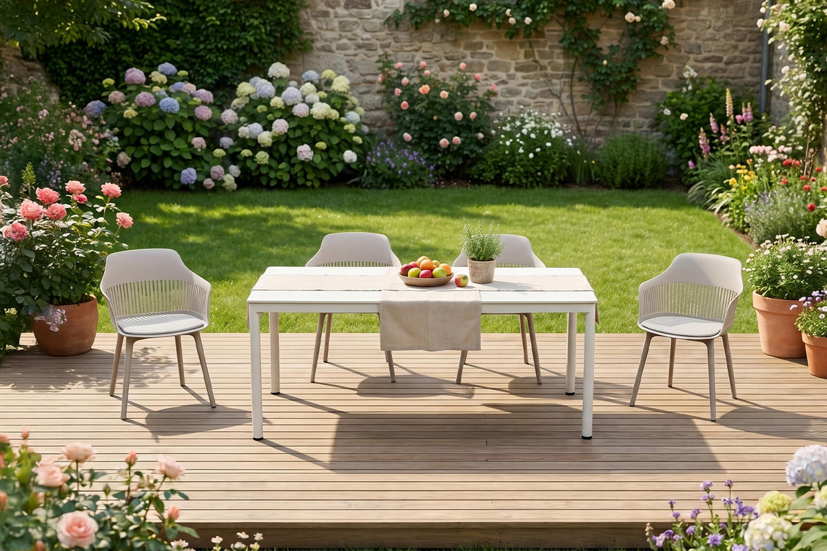 GARTENSTUHL ALTEA Beige Kunststoff (1er-Set) - Beige, Kunststoff (59/84/54cm) - KAWOLA