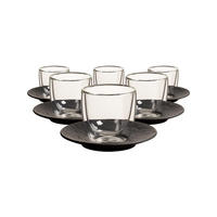 ESPRESSOGLÄSER MIT UNTERTASSEN Manufacture Rock Glow transparent 60 ml 6er Set - Transparent, Keramik (12.1/8.6/12.1cm) - Villeroy & Boch