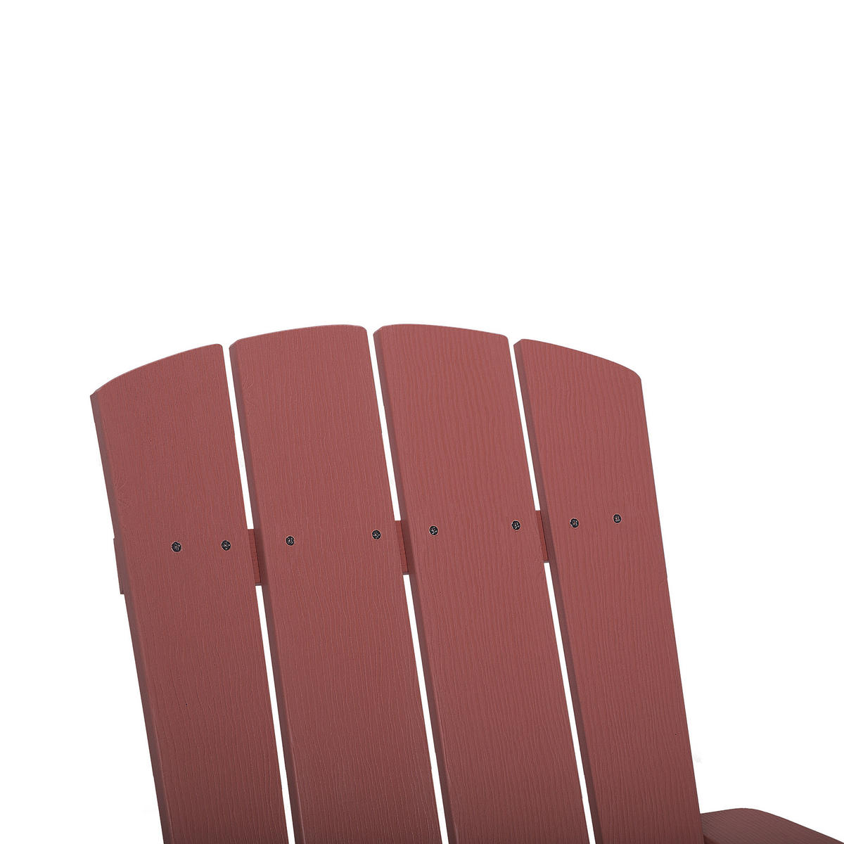 GARTENSTUHL Kunstholz rot Adirondack - Rot, Kunststoff (75/88/88cm) - Beliani