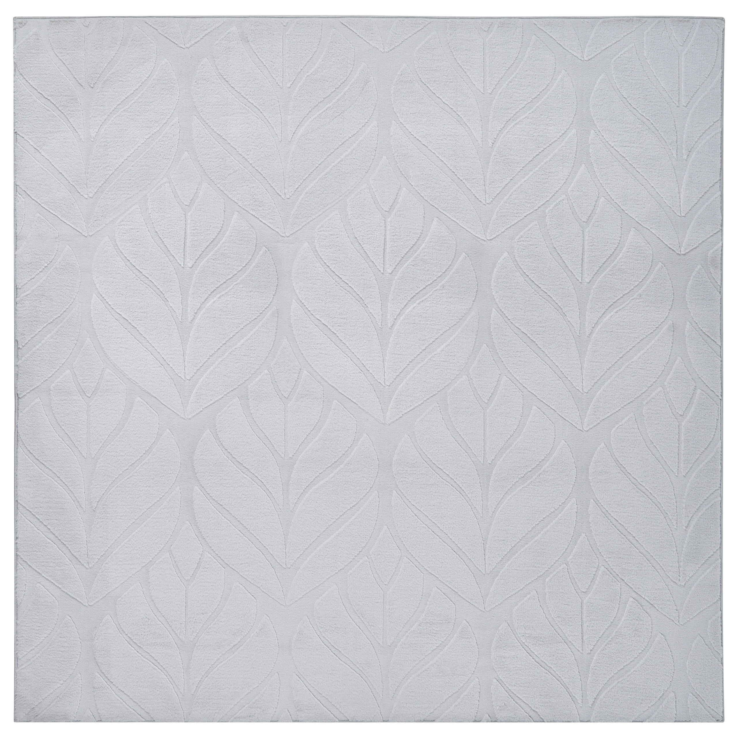 KUNSTFELLTEPPICH Hellgrau 160/160 cm Mitchell - Hellgrau/Grau, Kunststoff (160/160cm) - Beliani