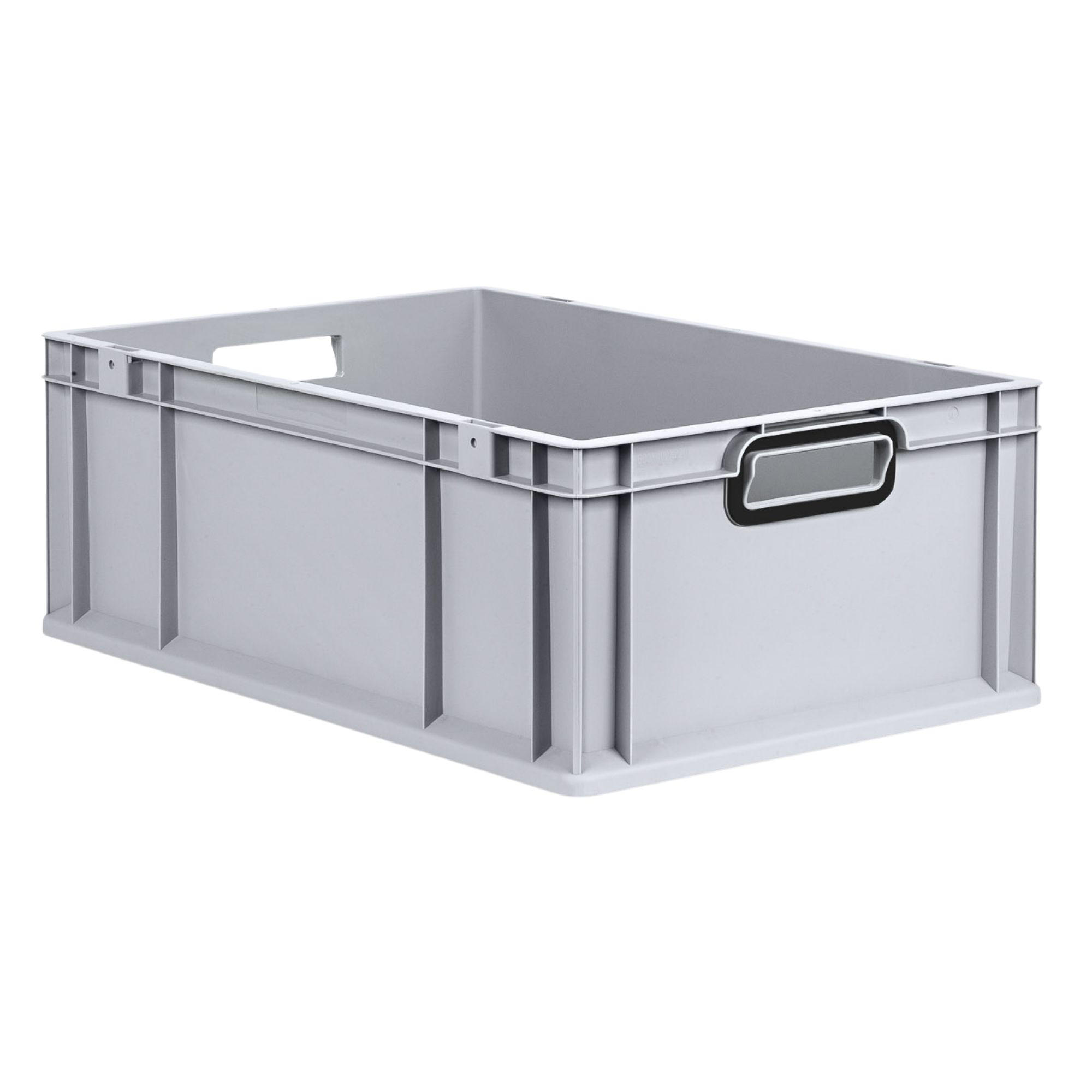 EUROBOX NextGen Color 22x40x60 cm 44 Liter Griffe schwarz offen, Grau - Schwarz/Grau, Kunststoff (40/22/60cm) - PROREGAL