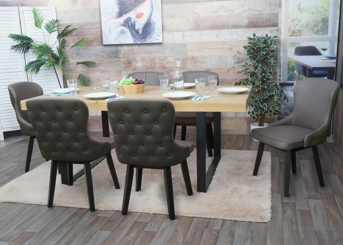 ESSZIMMERSTUHL Dunkelgrün, Grau 2er-Set - Dunkelgrün/Grau, Textil (53/86/53cm) - MCW