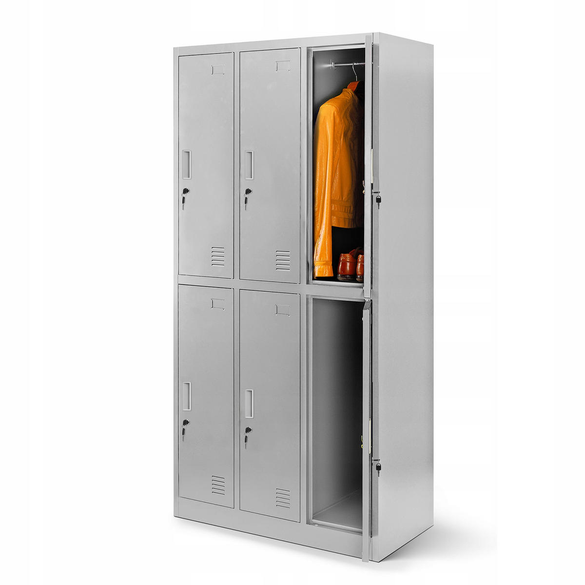 SCHLIESSFACHSCHRANK IGOR - Grau, Metall (90/185/45cm) - Jan Nowak