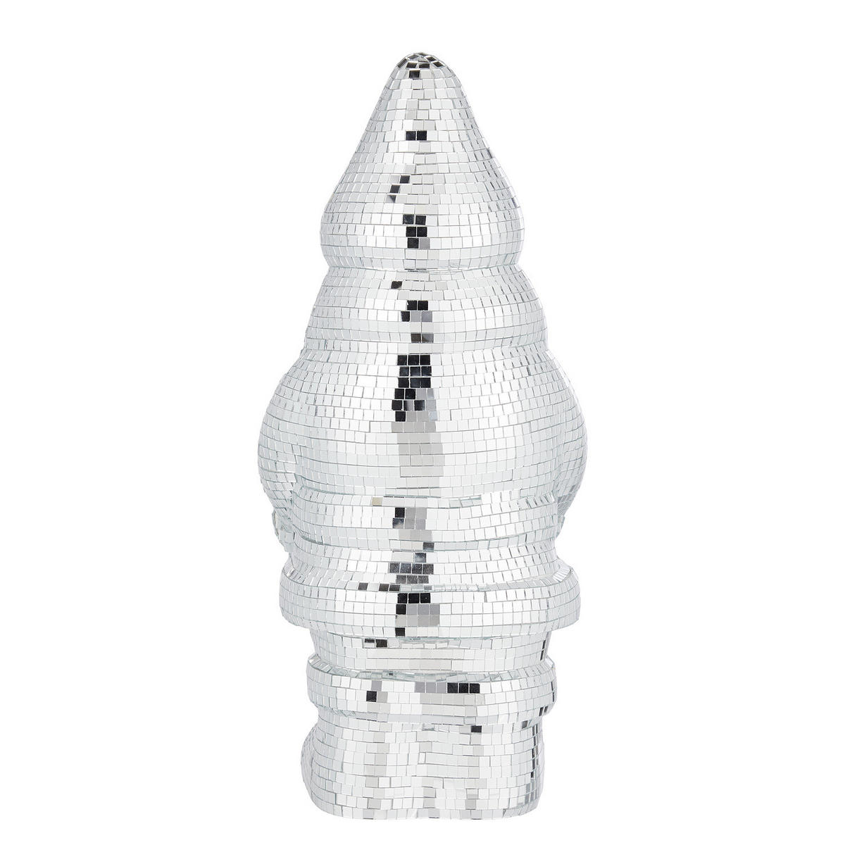 DEKO-FIGUR Santa Disco - Silberfarben, Glas/Kunststoff (18/45/19cm) - Butlers
