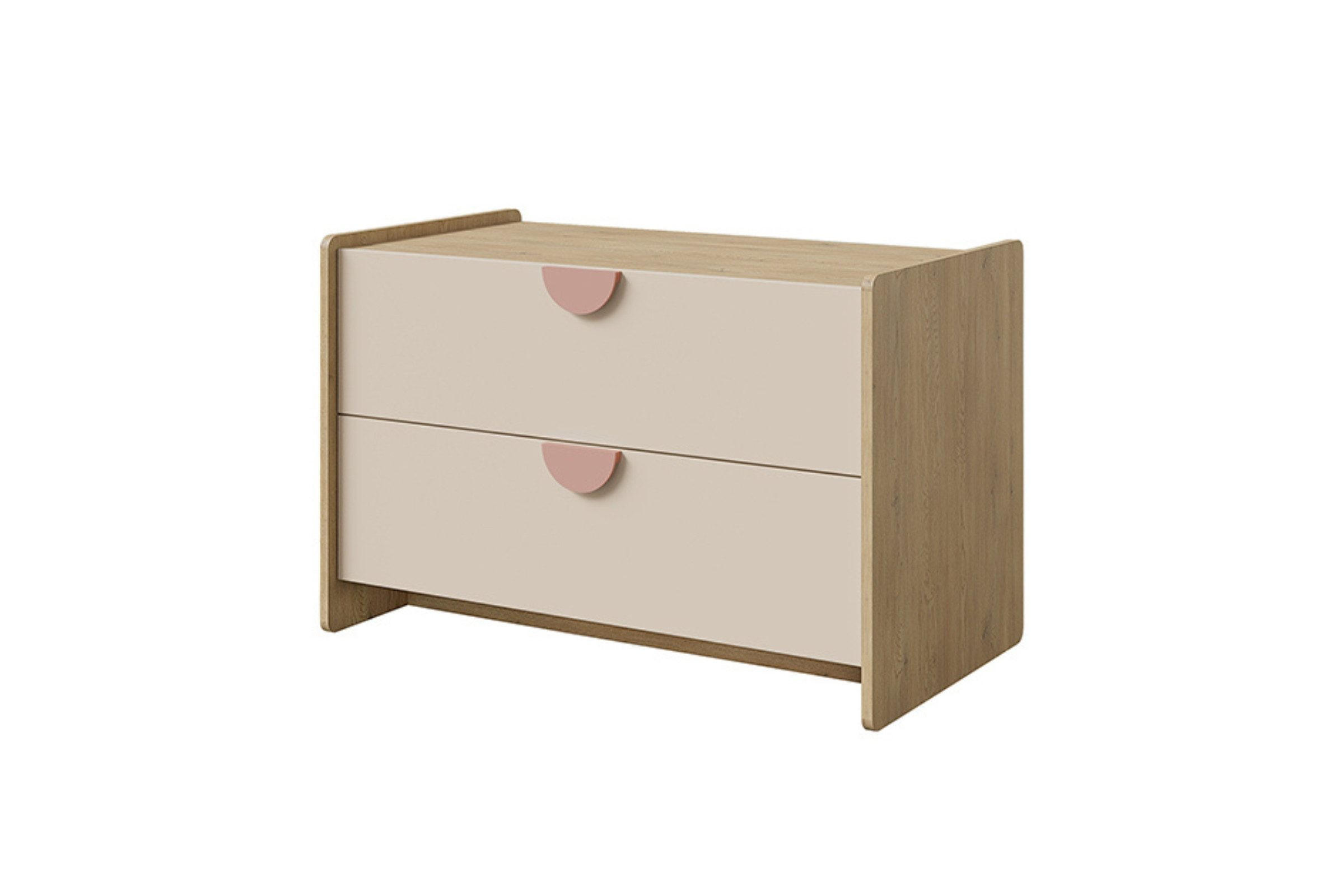 TV-LOWBOARD LEXO 11 93/61/50 cm in Eiche Cremona/Macadamia/Puderrosa - Eichefarben/Beige, Holzwerkstoff (93/61/50cm) - Deine Möbel 24