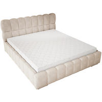 DOPPELBETT 160x200 cm Avilla mit Bettkasten, Lattenrost, Samt, Beige - Beige, Holz/Textil (160/200cm) - Emporius