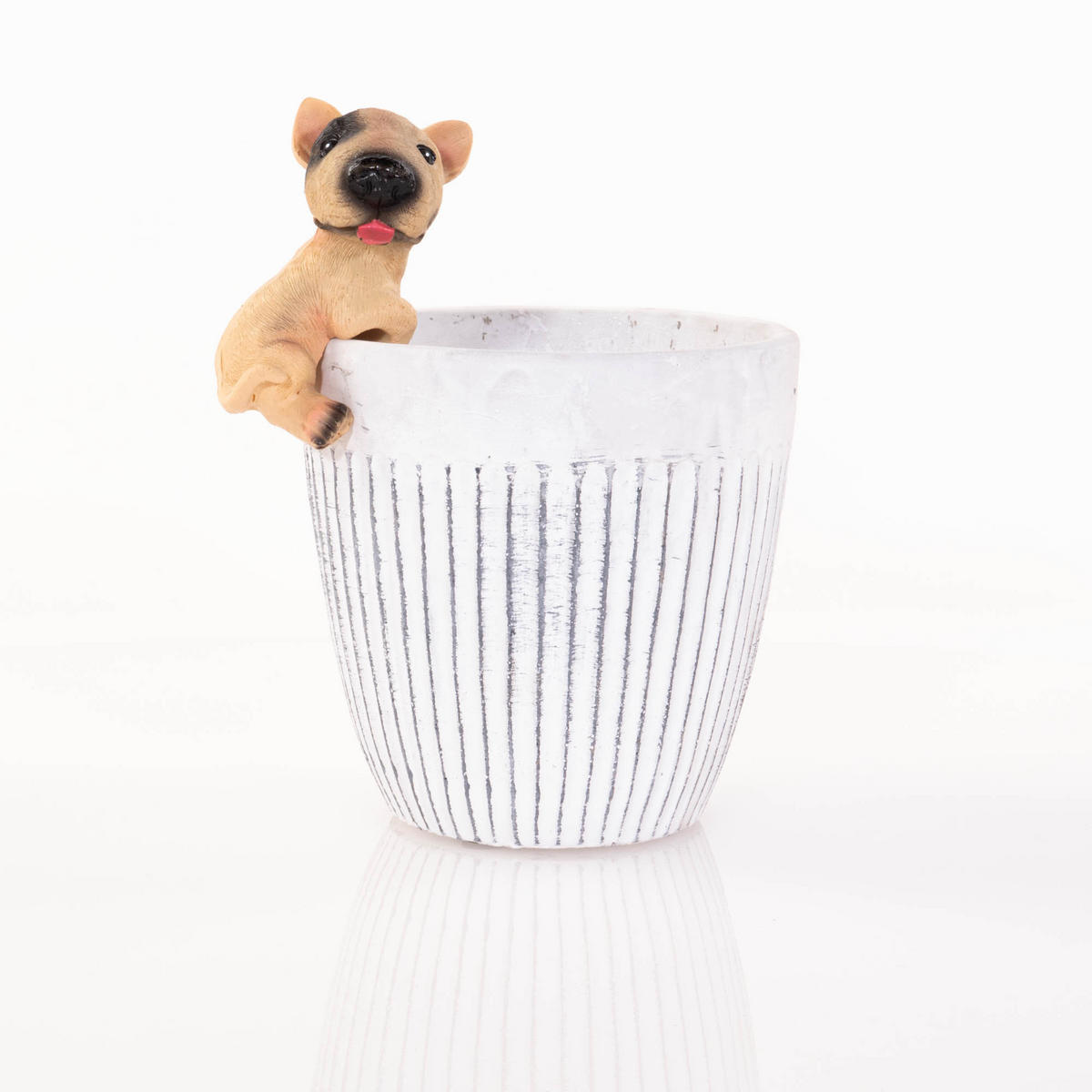 DEKOFIGUR Hundchen für Blumentopf - Multicolor, Kunststoff (9.5/5/9.5cm)