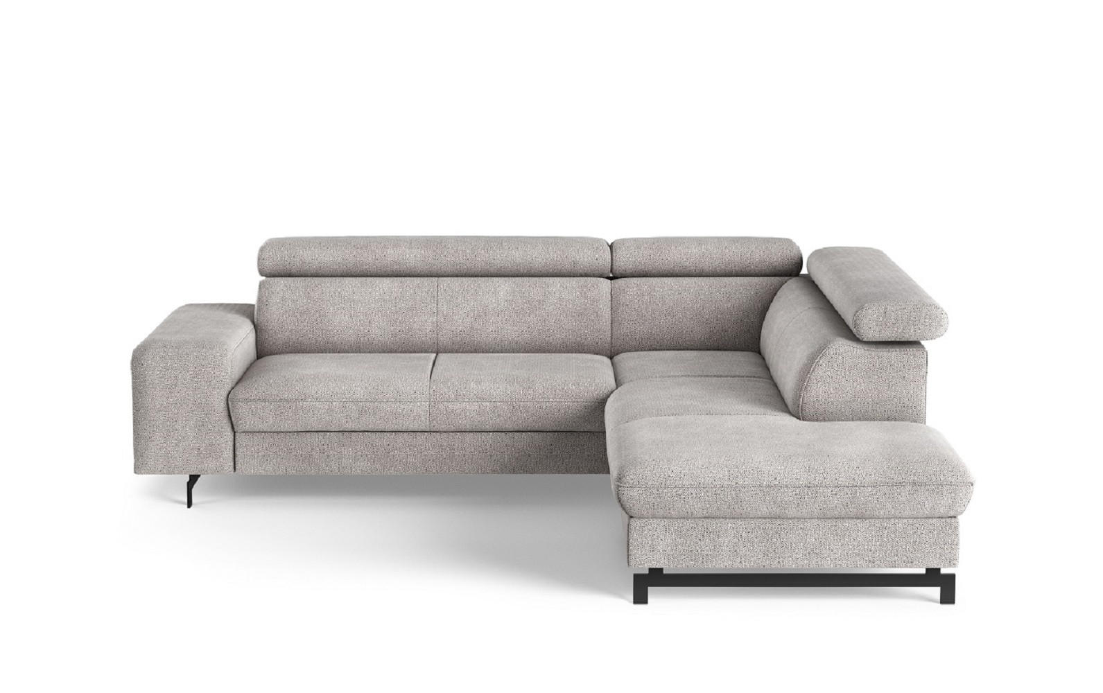 ECKSOFA mit Schlaffunktion und Bettkasten - Sandfarben/Schwarz, Kunststoff/Textil (215/262cm) - Cotta