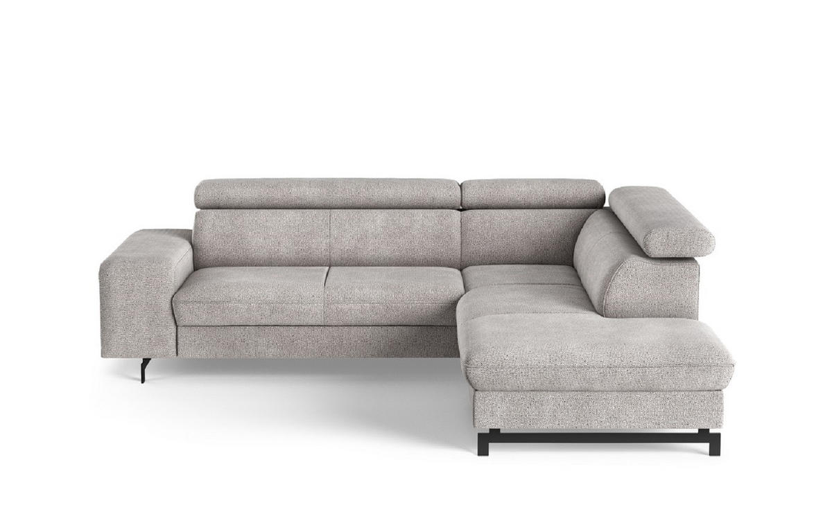 ECKSOFA mit Schlaffunktion und Bettkasten - Sandfarben/Schwarz, Kunststoff/Textil (215/262cm) - Cotta