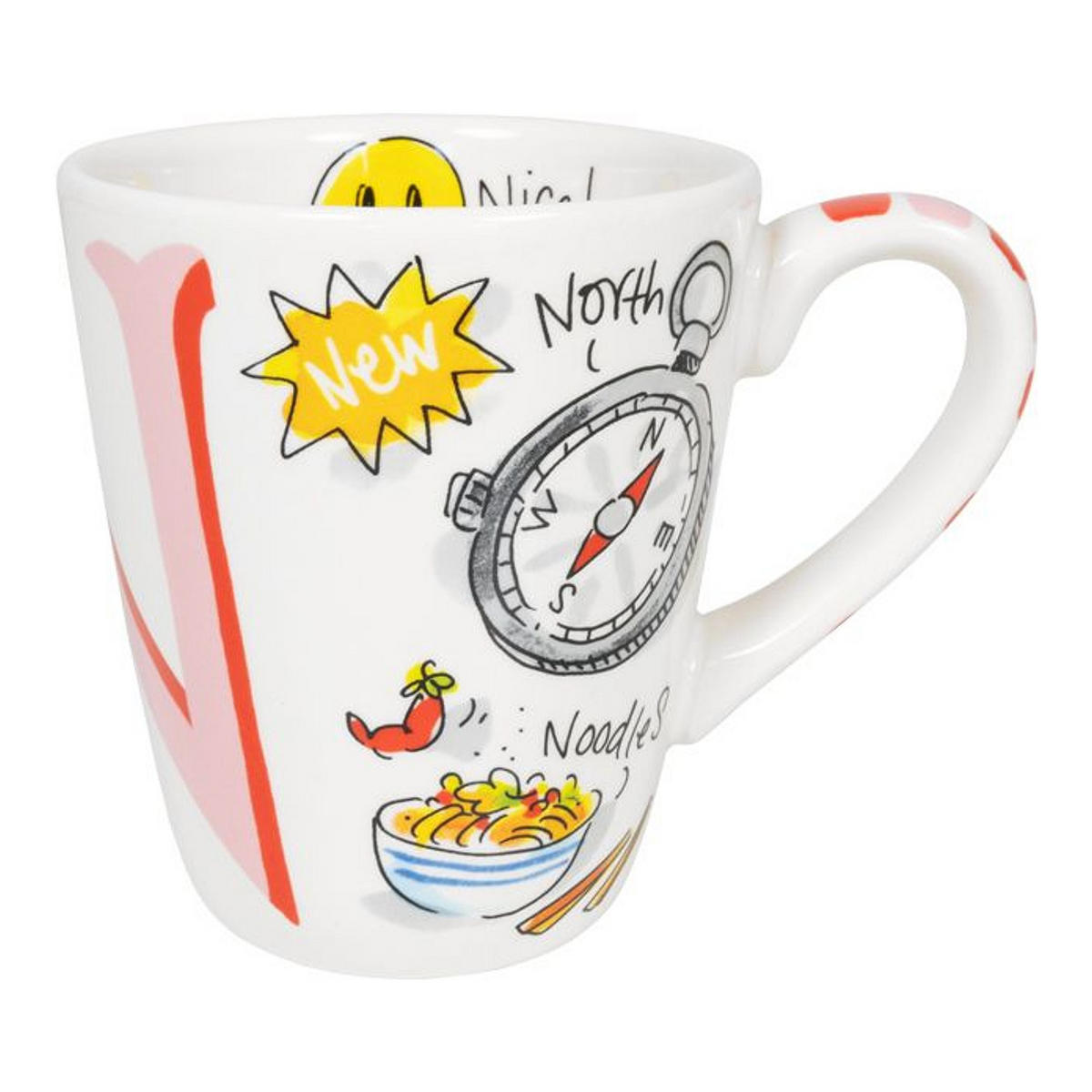 BECHER Liebesbrief N in Bunt - 350 ml - Multicolor, Keramik (0.35L) - Blond Amsterdam