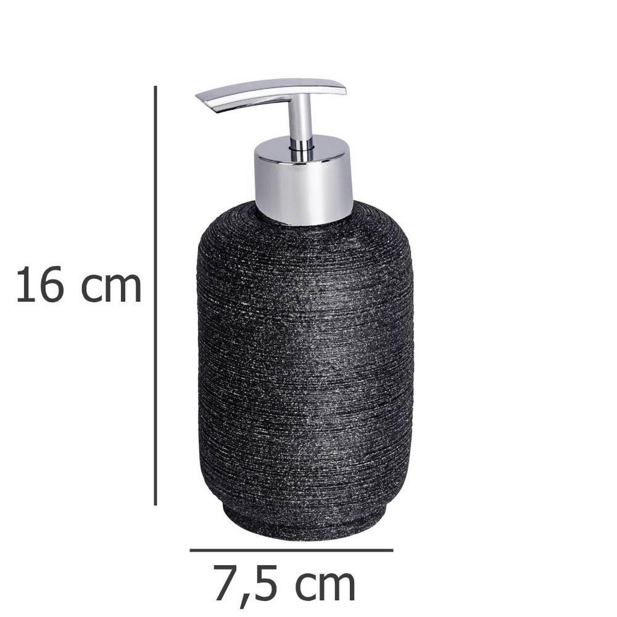 SPENDER für Flüssigseife Goa Neo 7,5/7,5/16 cm - Schwarz, Kunststoff (7.5/16/7.5cm) - Wenko