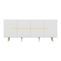 SIDEBOARD - 180 cm x 47 cm - Holz, Platte - Weiß - MOLYA - Weiß, Holz (180/75/47cm) - Vente-Unique
