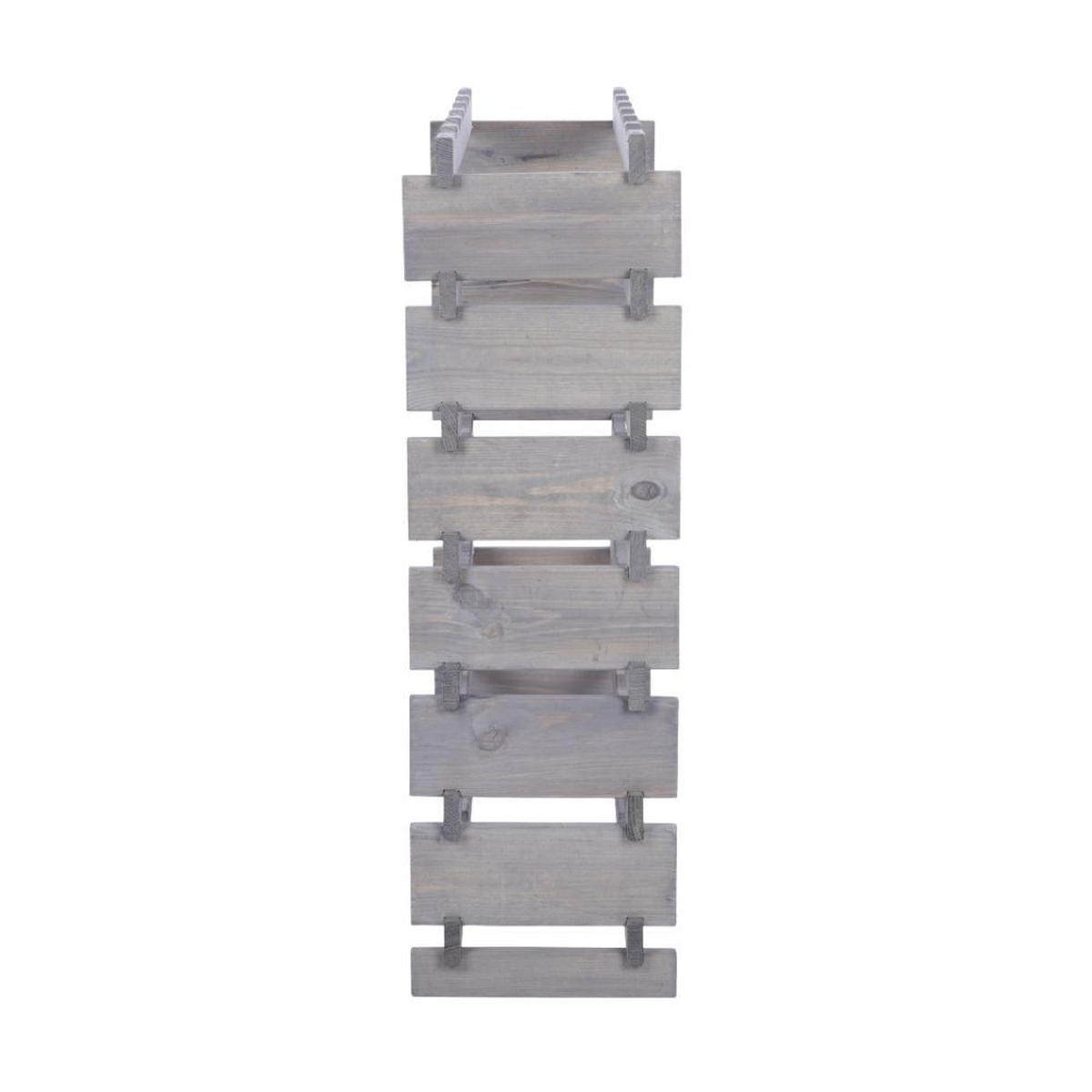 WEINREGAL VINOTECA FLEX PRO HxBxT 93x65x28cm 42 Flaschen auf 7 Ebenen Grau - Grau, Holz (65/93/28cm) - PROREGAL
