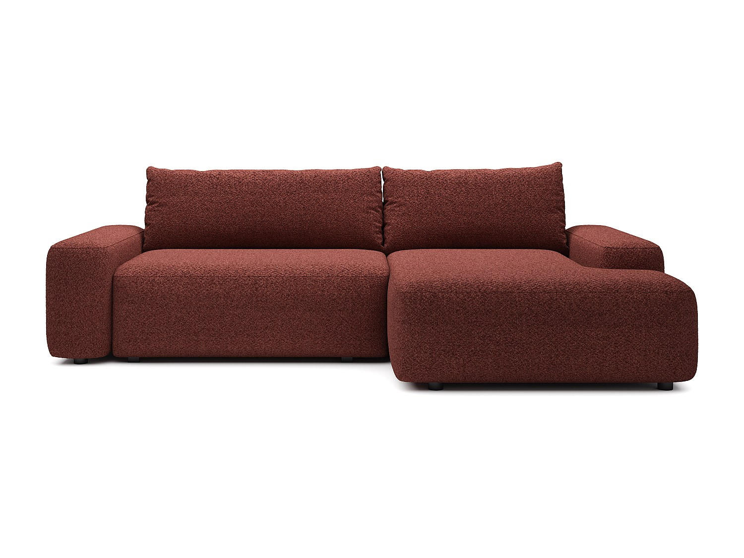 SCHLAFSOFA - 4 Personen - Stoff - Bordeaux - - Bordeaux, Textil (264/87/162cm) - Vente-Unique