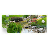 FOTOTAPETE 250x104 cm - Idyllischer Garten - Grün, Textil (250/104cm) - Wallfluent