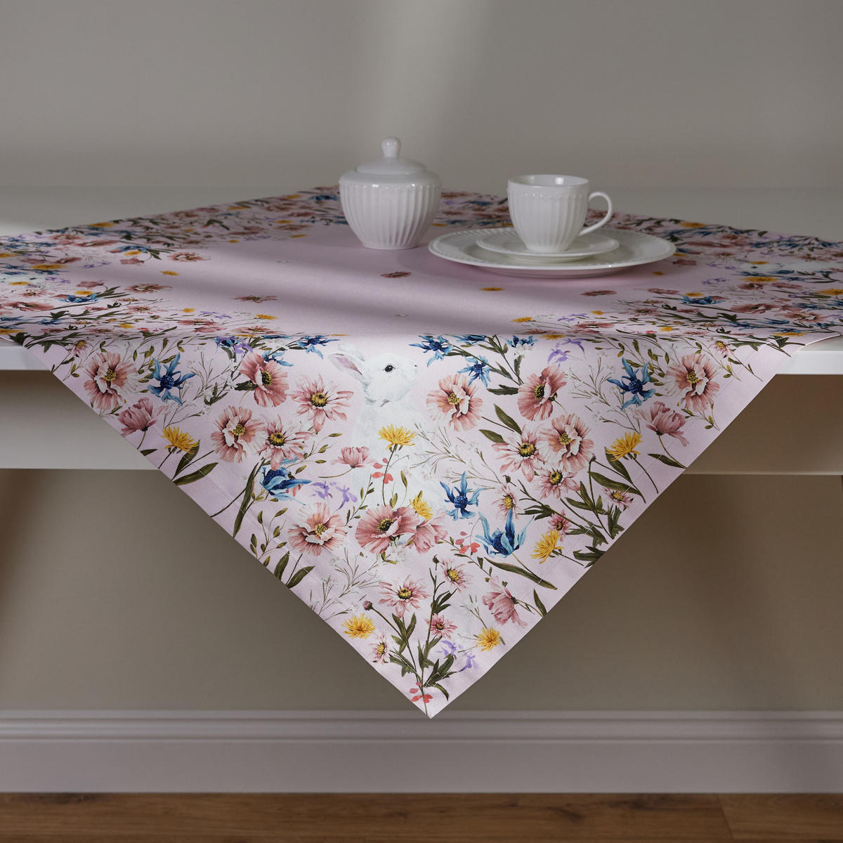 TISCHDECKE Sirsobunny - Rosa, Textil (80/80/1cm) - home&you