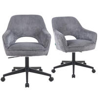 BÜROSTUHL Mika-Ilvy - Schwarz/Grau, Textil/Metall (60/84/65cm) - DUBI Möbel