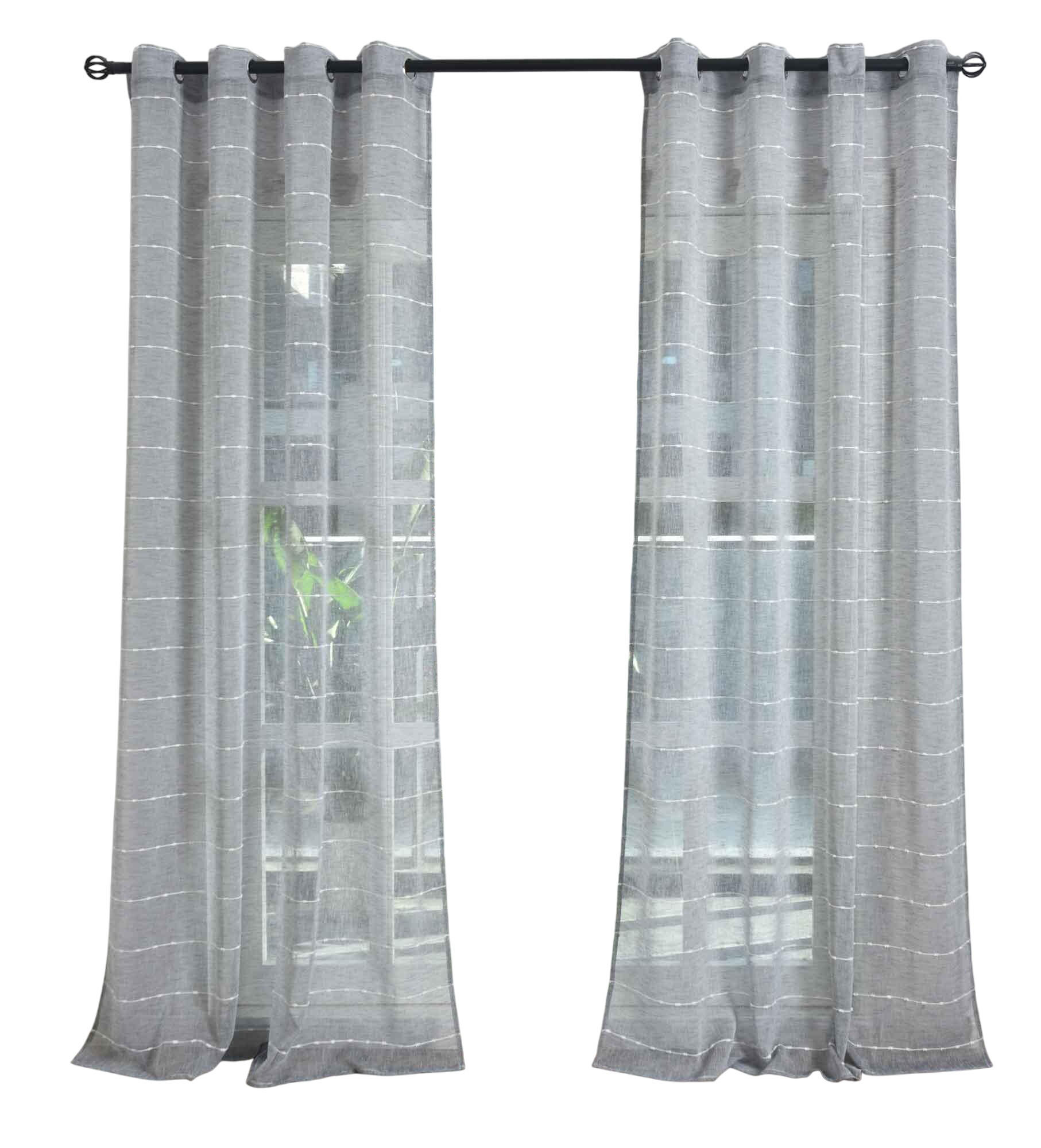 VORHANG 2ER SET »Kassel« HxB 245x140 cm Grau - Grau, Textil (140/245cm) - Gardinenbox