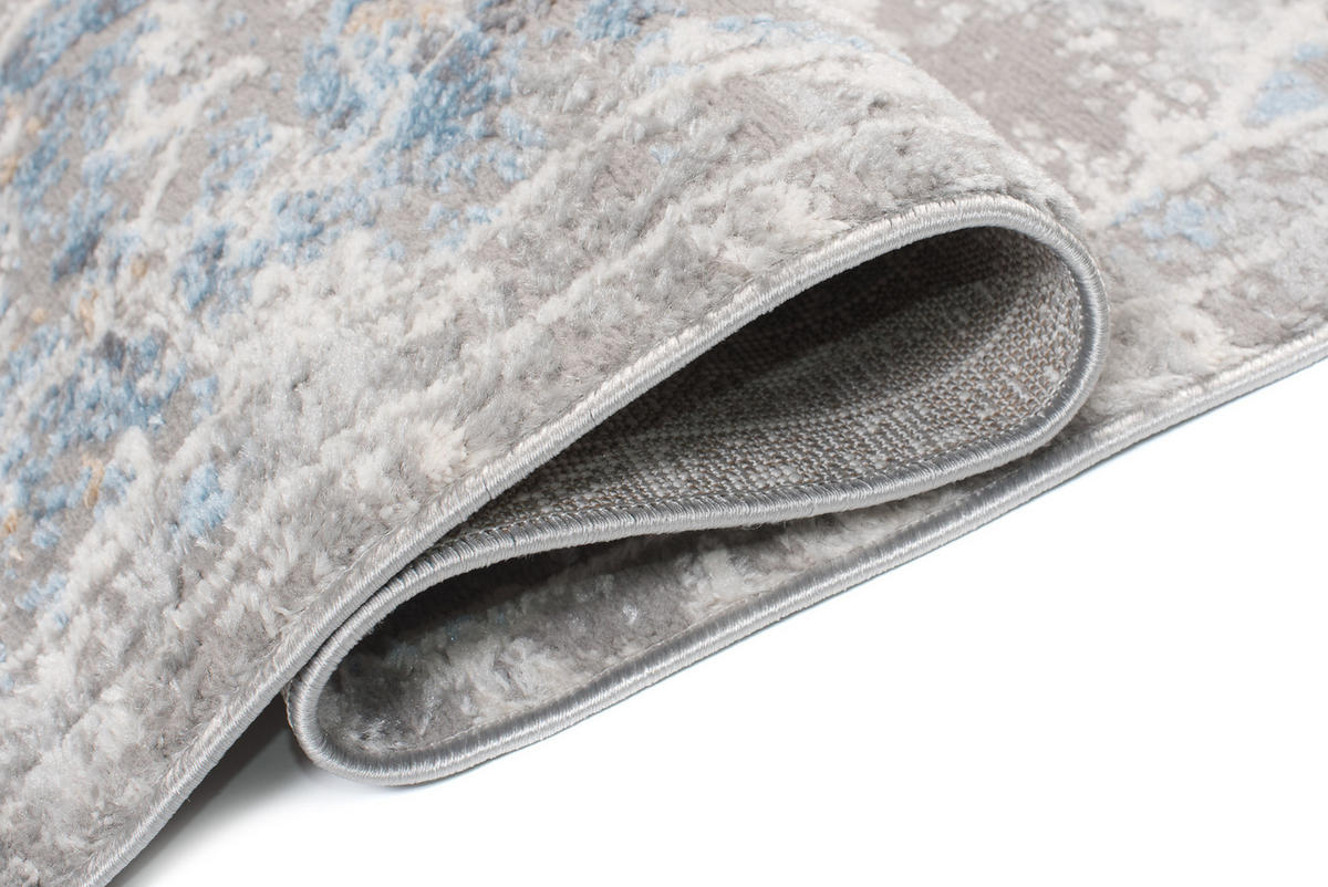 TEPPICH VALLEY Grau Blau 300/400 cm - Blau, Textil (300/400cm) - Tapiso