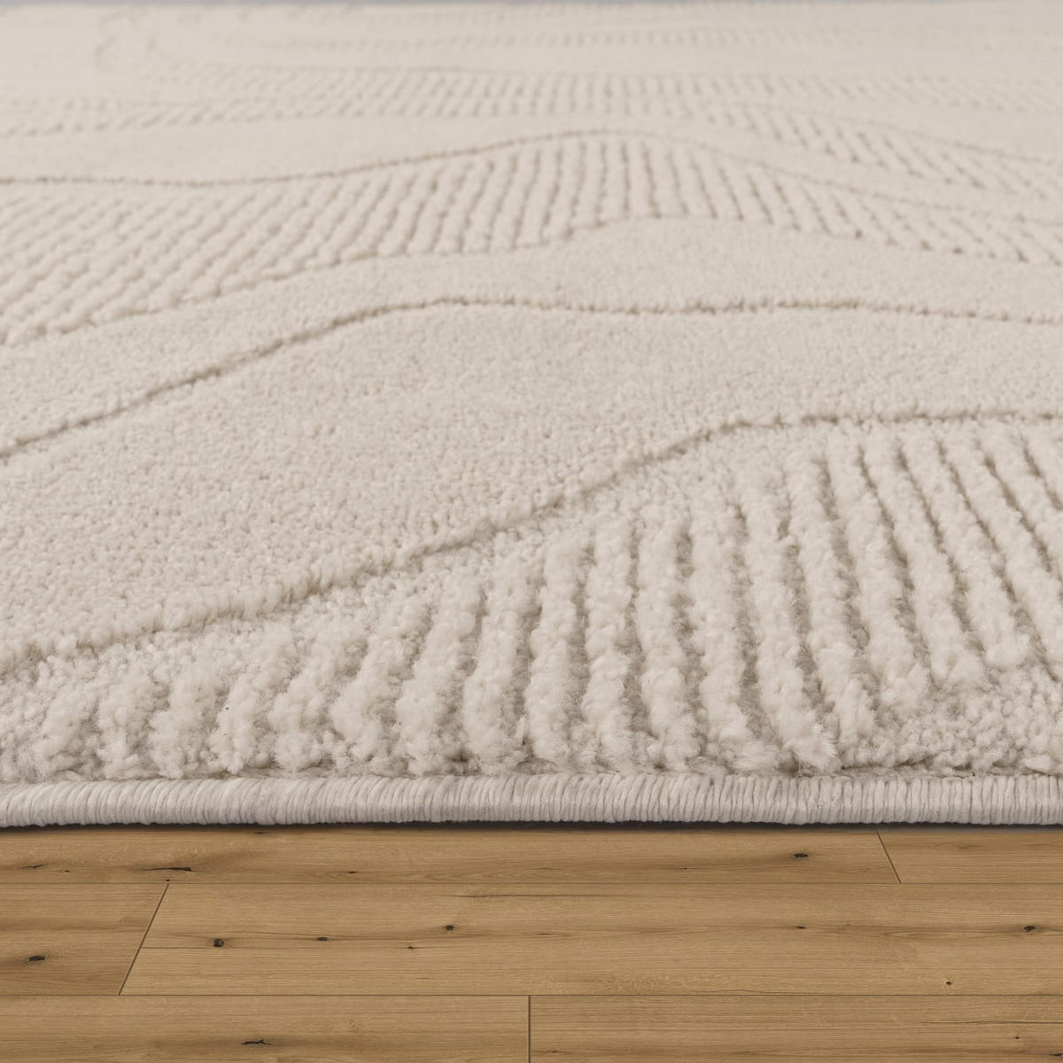 FLACHWEBETEPPICH Boho Creme 80 x 150 cm - Creme, Kunststoff (80/150cm) - TT Home