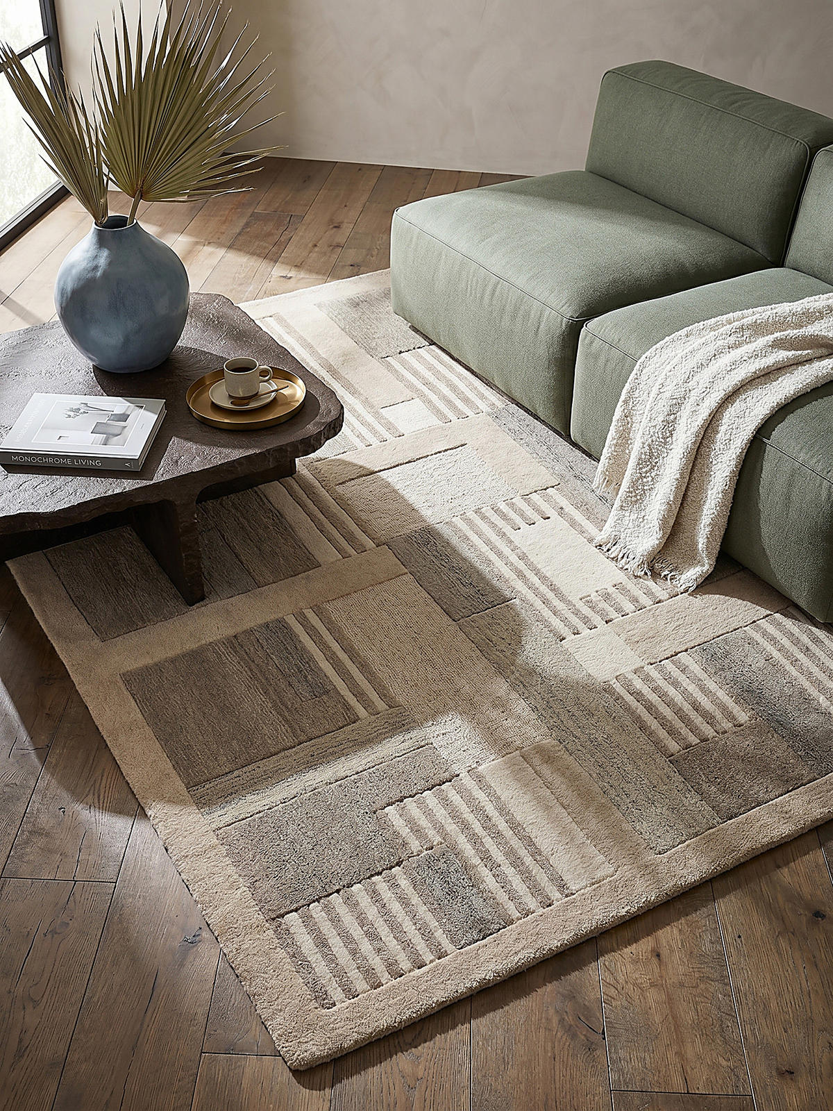 WOLLTEPPICH EDALE, geometrisch, Natur, 200 x 300 cm - Beige, Textil (200/300cm) - KADIMA DESIGN