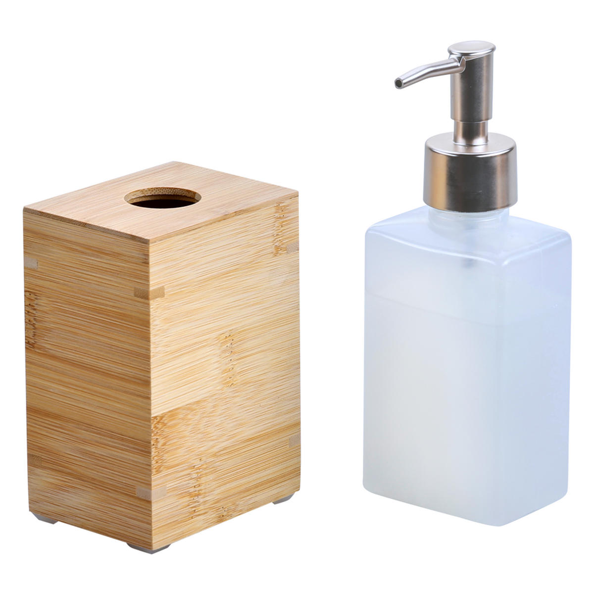 SEIFENSPENDER Bambus 200 ml - Braun, Naturmaterialen (6.5/12/8.5cm) - Kesper