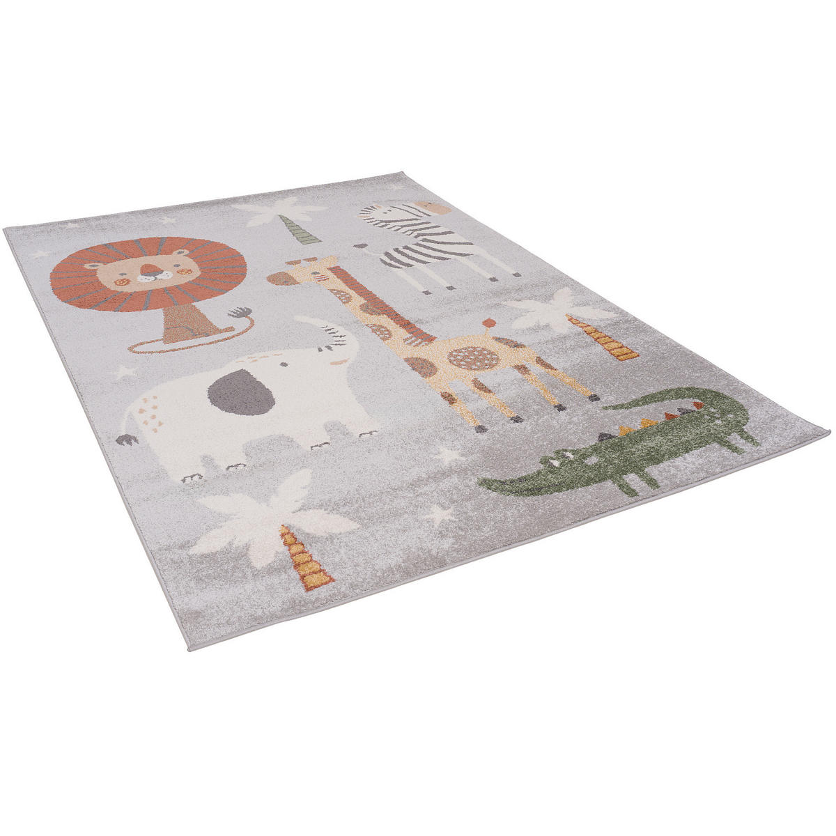 KINDER TEPPICH SOFTSTAR KIDS SAFARI ANIMAL FRIENDS - Multicolor, Textil (160/230cm) - Pergamon