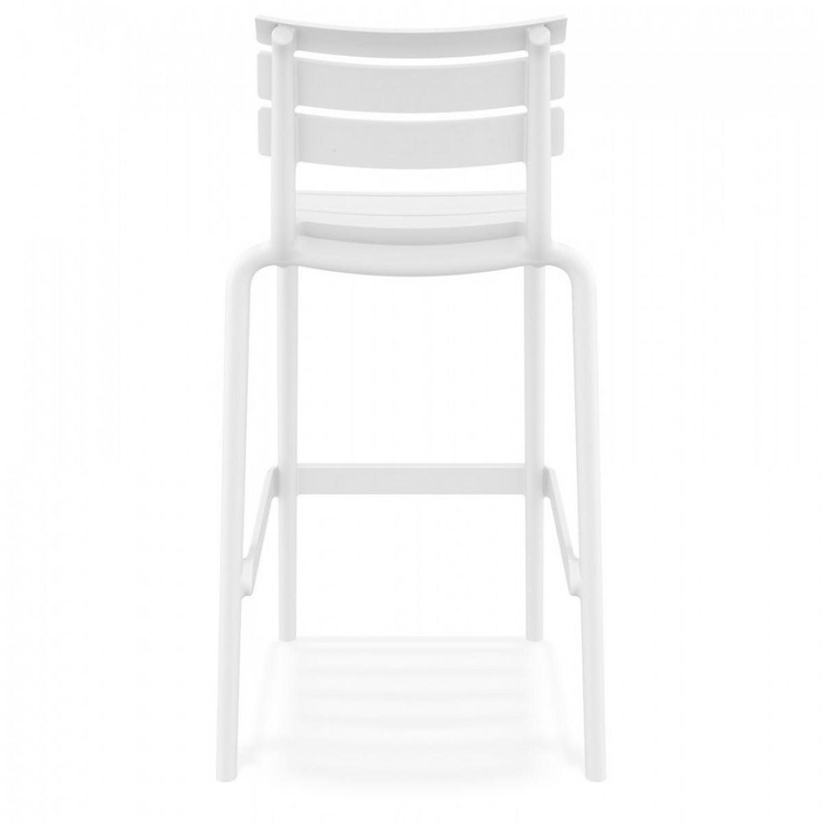 BARHOCKER Weiß 53x105x55cm - Weiß, Kunststoff (53/105/55cm) - AlterEgo
