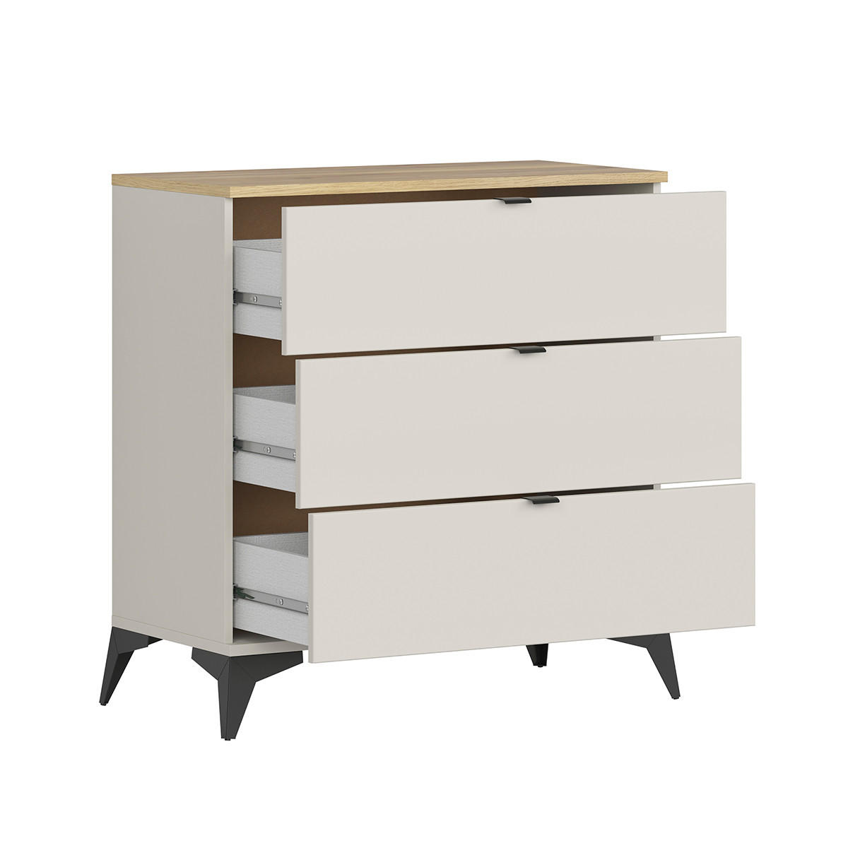 KOMMODE Naya Kaschmir - Beige, Holzwerkstoff (85/90/41cm) - Petits-meubles