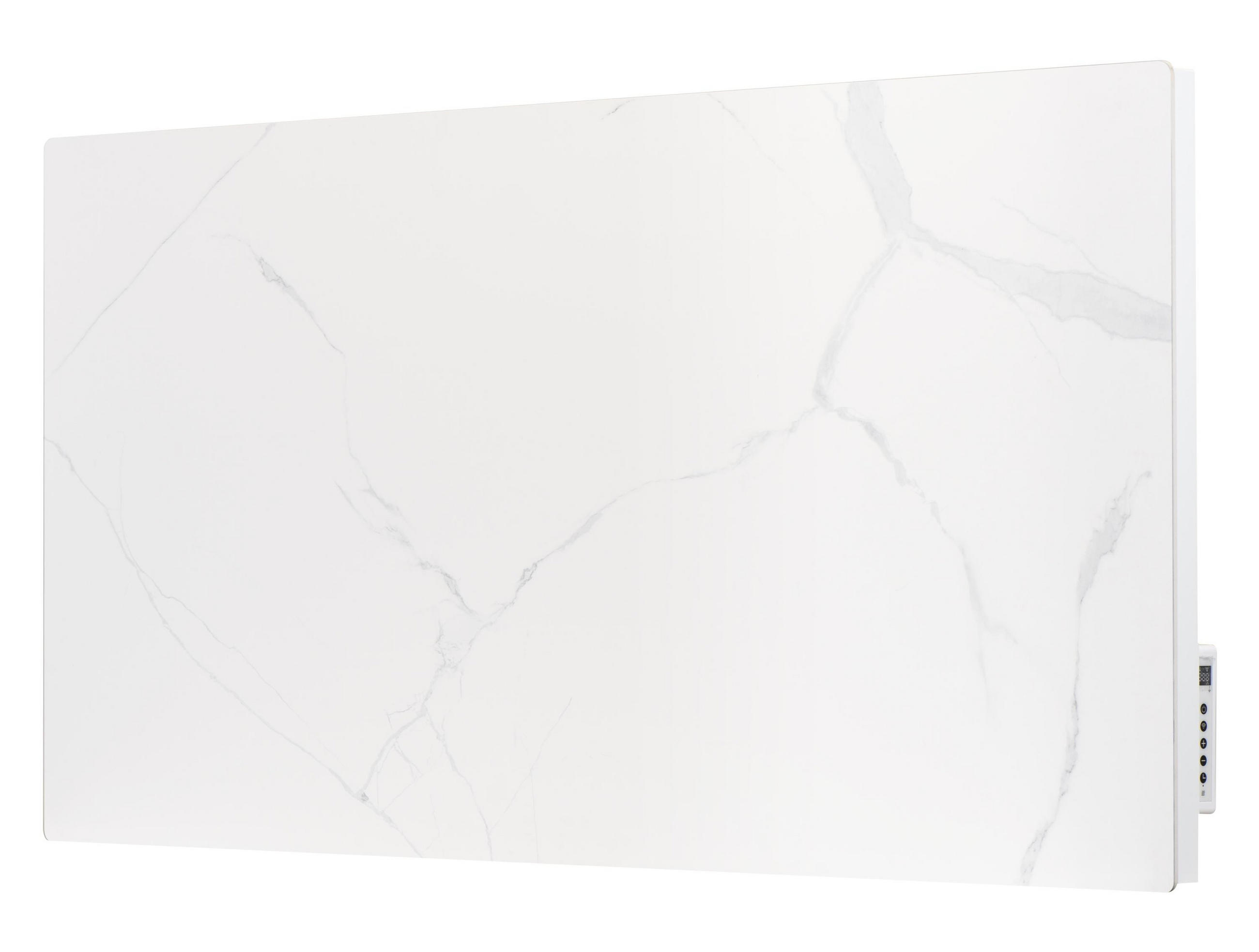 HEIZKÖRPERPANEEL Weiß mit Marmoreffekt und WiFi-App-Steuerung 1000 W - Weiß, Keramik (120/60/7cm) - Purline