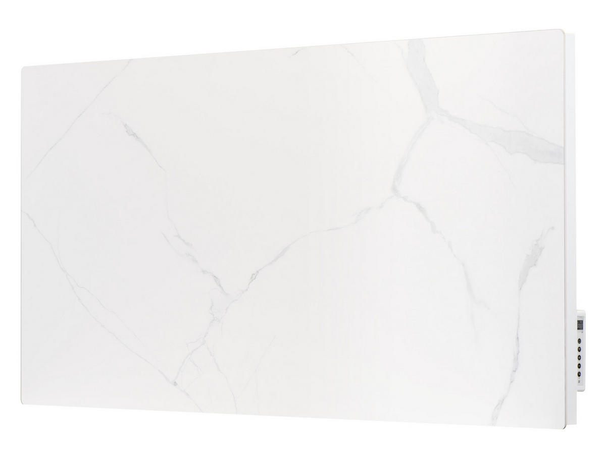 HEIZKÖRPERPANEEL Weiß mit Marmoreffekt und WiFi-App-Steuerung 1000 W - Weiß, Keramik (120/60/7cm) - Purline
