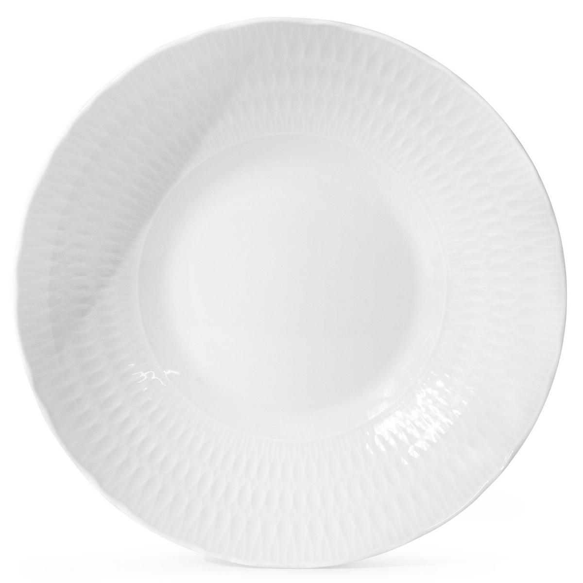 TELLER-SET SUPPENTELLER CMIELOW SOFIA 6-tlg aus Porzellan - Weiß, Keramik (22cm) - KONSIMO®