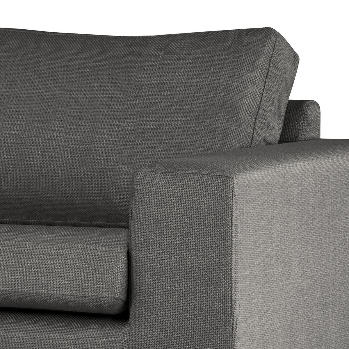 SESSEL - Dunkelgrau/Buchefarben, Buchenholz/Textil (122/81/88cm) - home24