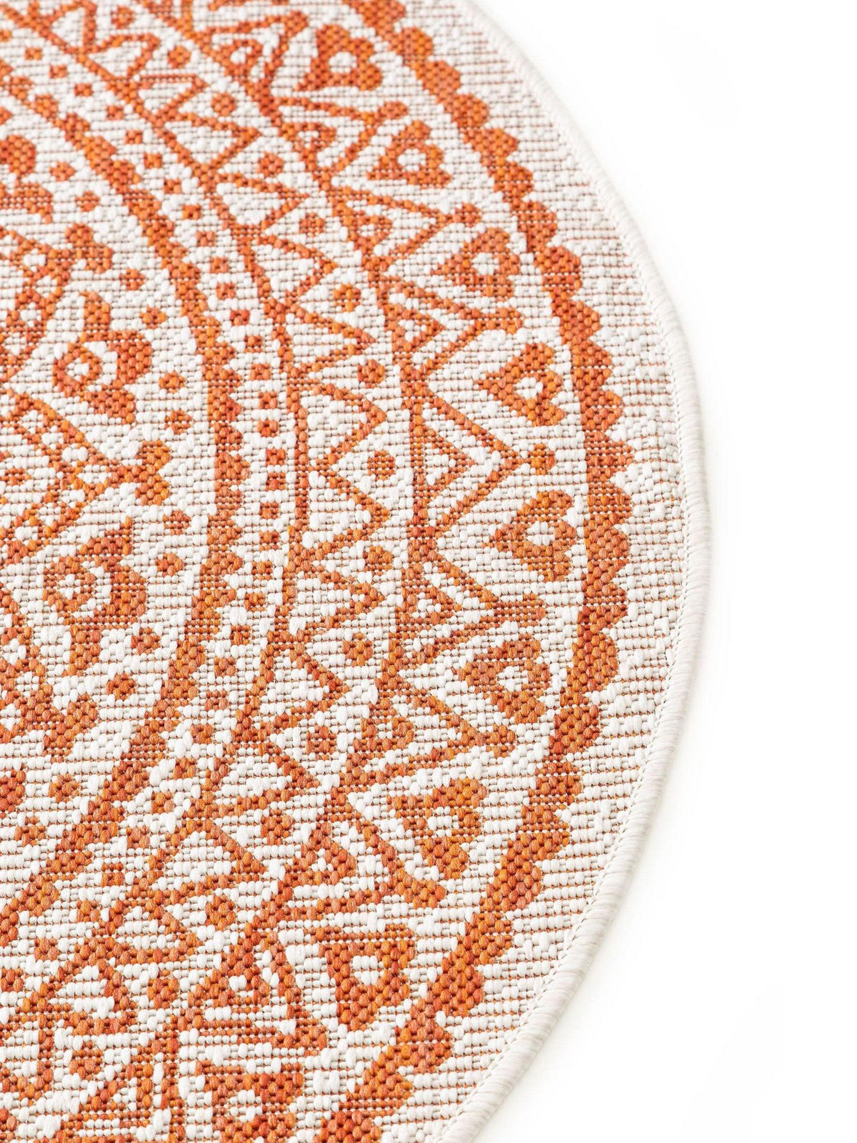 VNITŘNÍ a venkovní koberec Cleo Oranžová ø 150 cm kulatý - pomerančová, plast/umělá hmota (150/1cm) - KUNSTLOFT