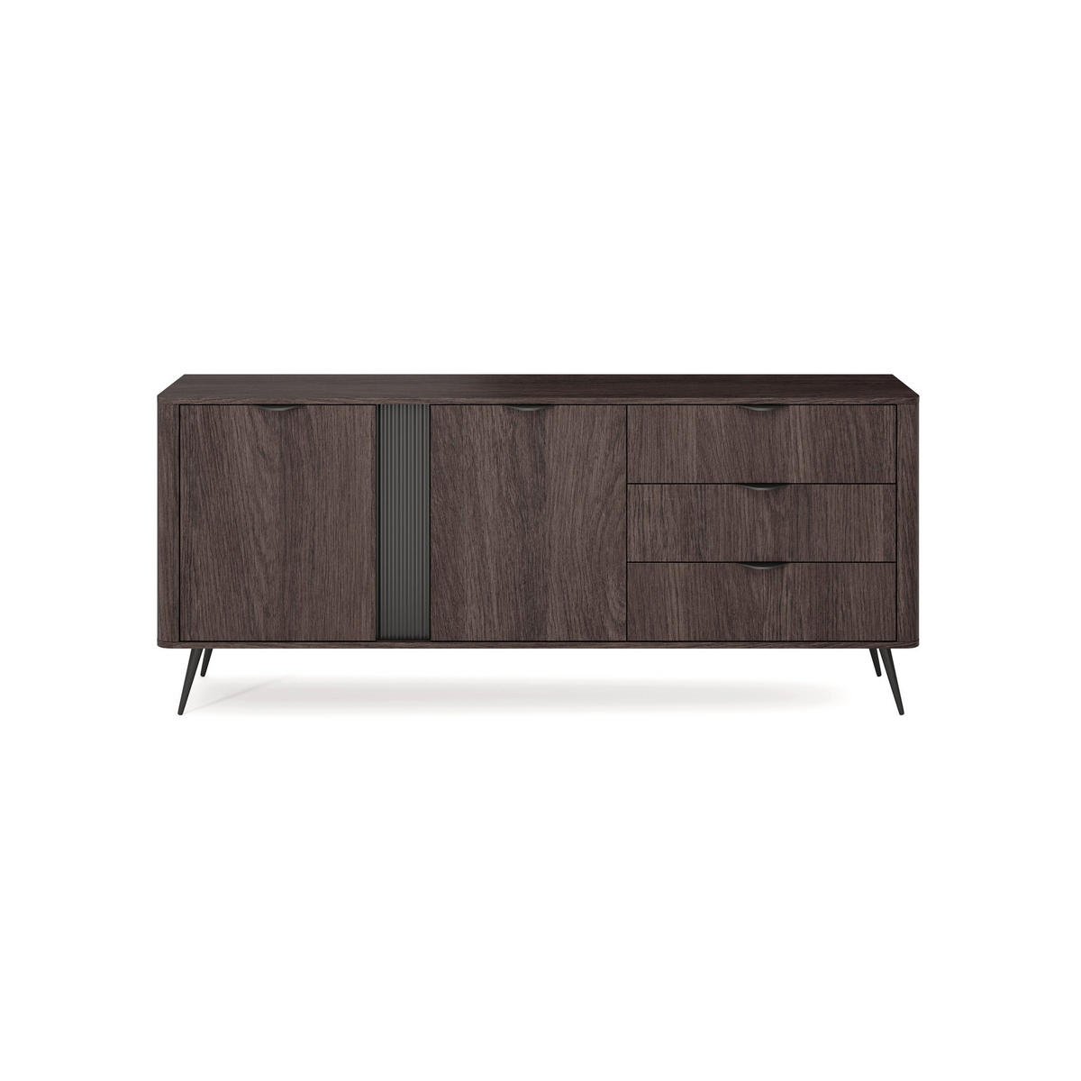 KOMMODE Velia - Braun, Holzwerkstoff (195.2/81.2/38cm) - Pillovely