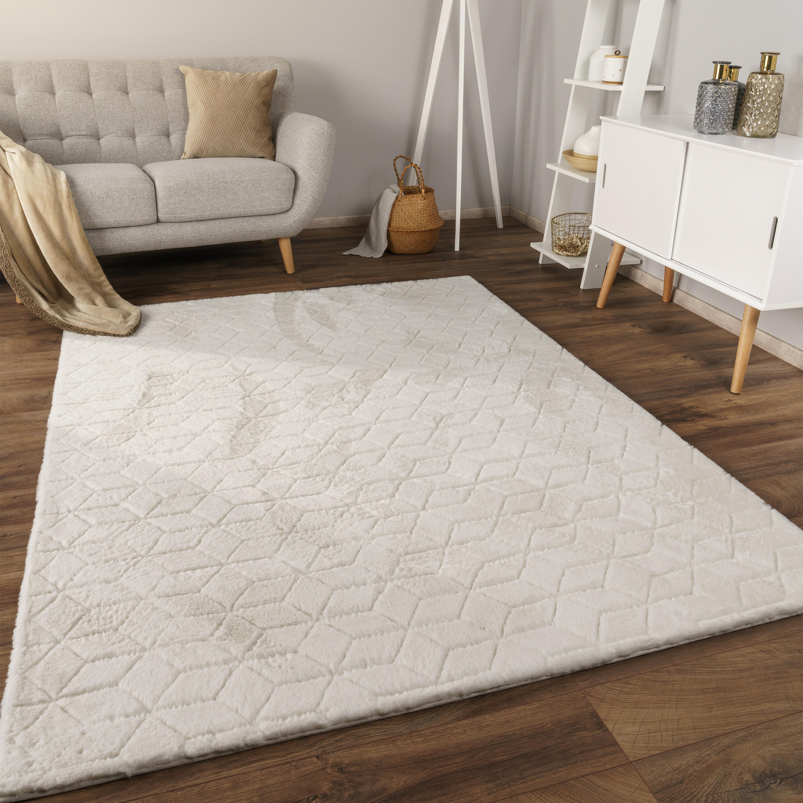 HOCHFLORTEPPICH 60/100 cm Arnheim 745 - Creme, Textil (60/100cm) - Paco Home