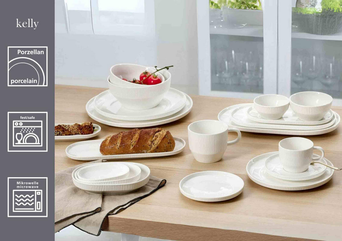 KOMBISERVICE Kelly weiß 24er Set - Weiß, Keramik (1/1/1cm) - Ritzenhoff Breker