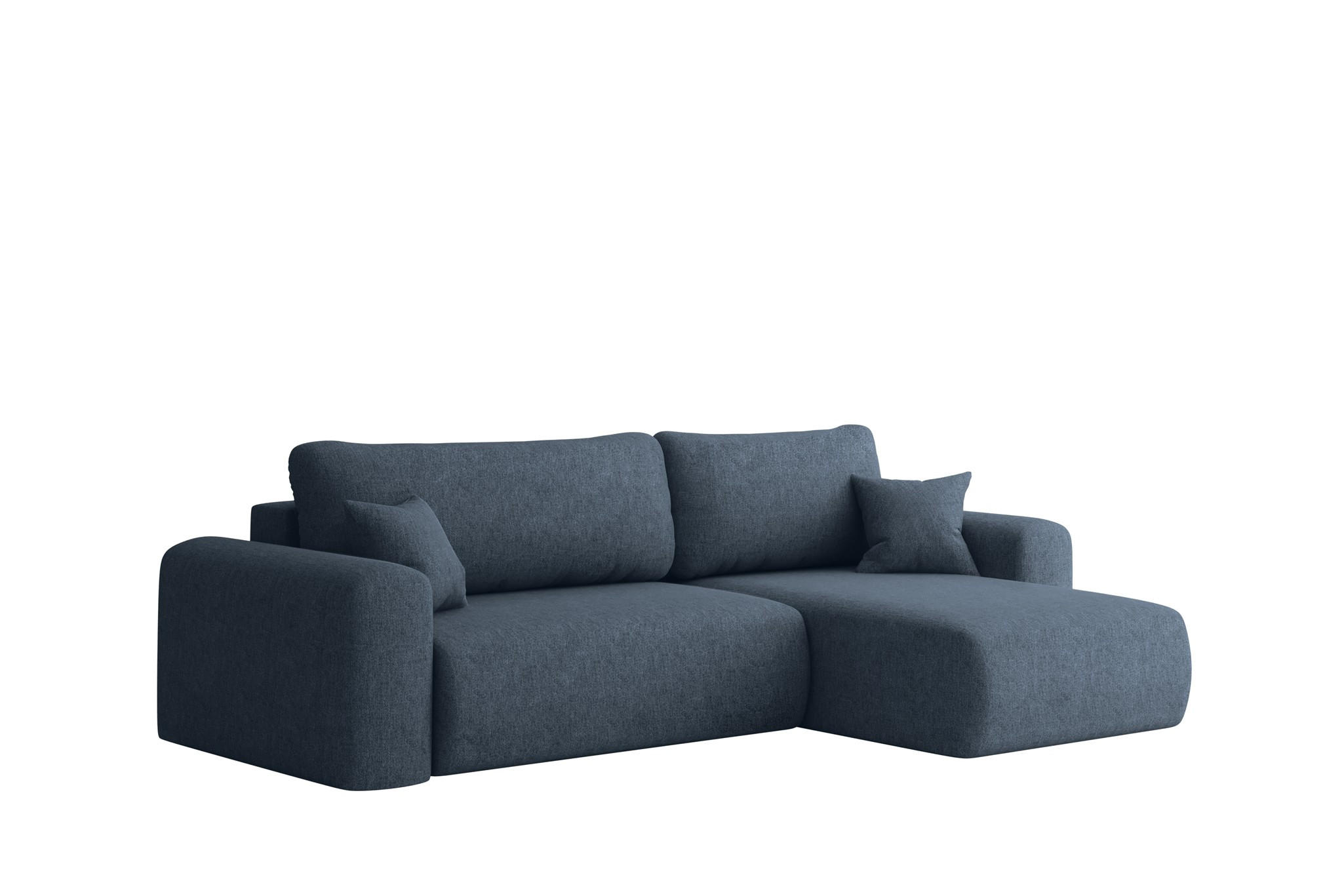 ECKSOFA Flora In Verita - Dunkelblau, Holzwerkstoff/Textil (272/145cm) - Fun Möbel
