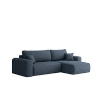 ECKSOFA Flora In Verita - Dunkelblau, Holzwerkstoff/Textil (272/145cm) - Fun Möbel