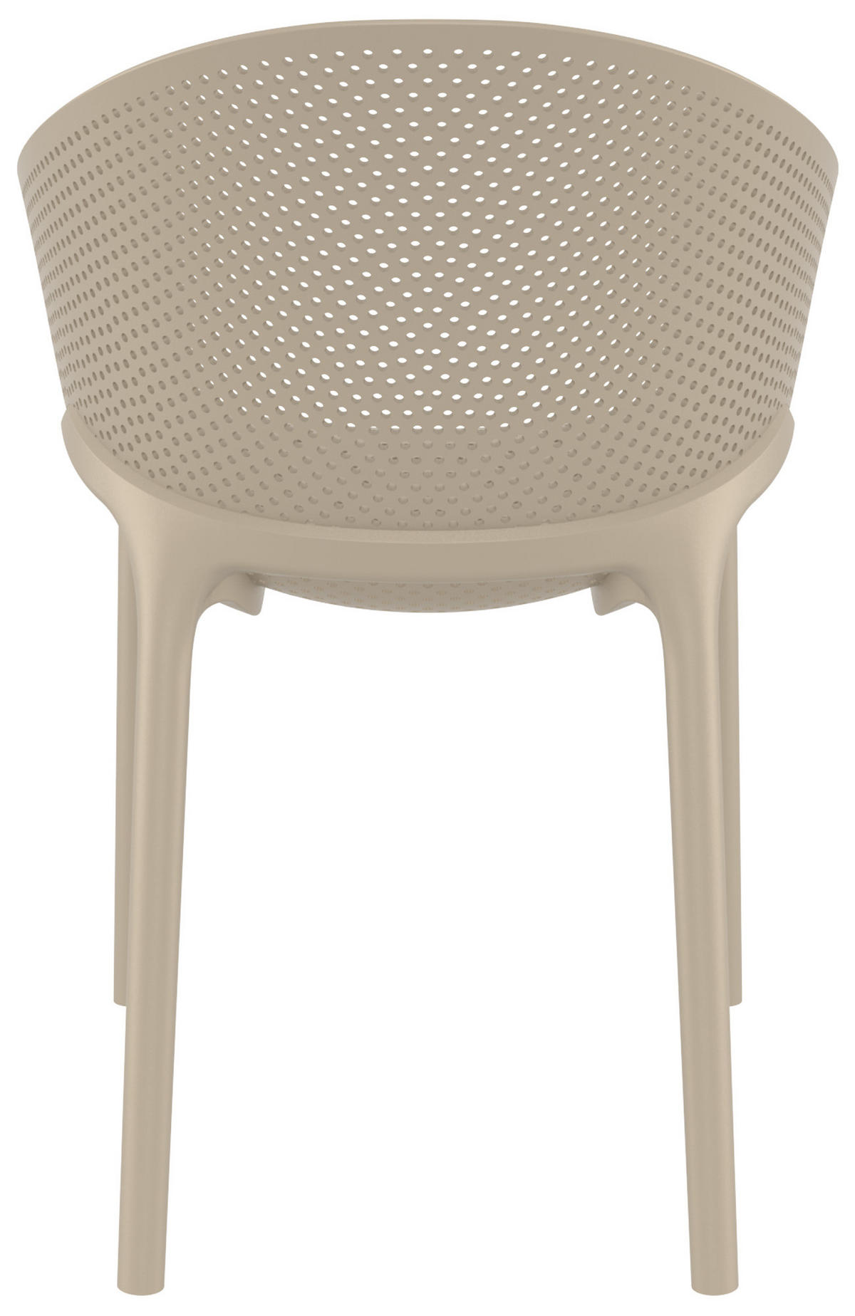 GARTENSTUHL Kunststoff Taupe - Taupe, Kunststoff (54/81/50cm) - CLP