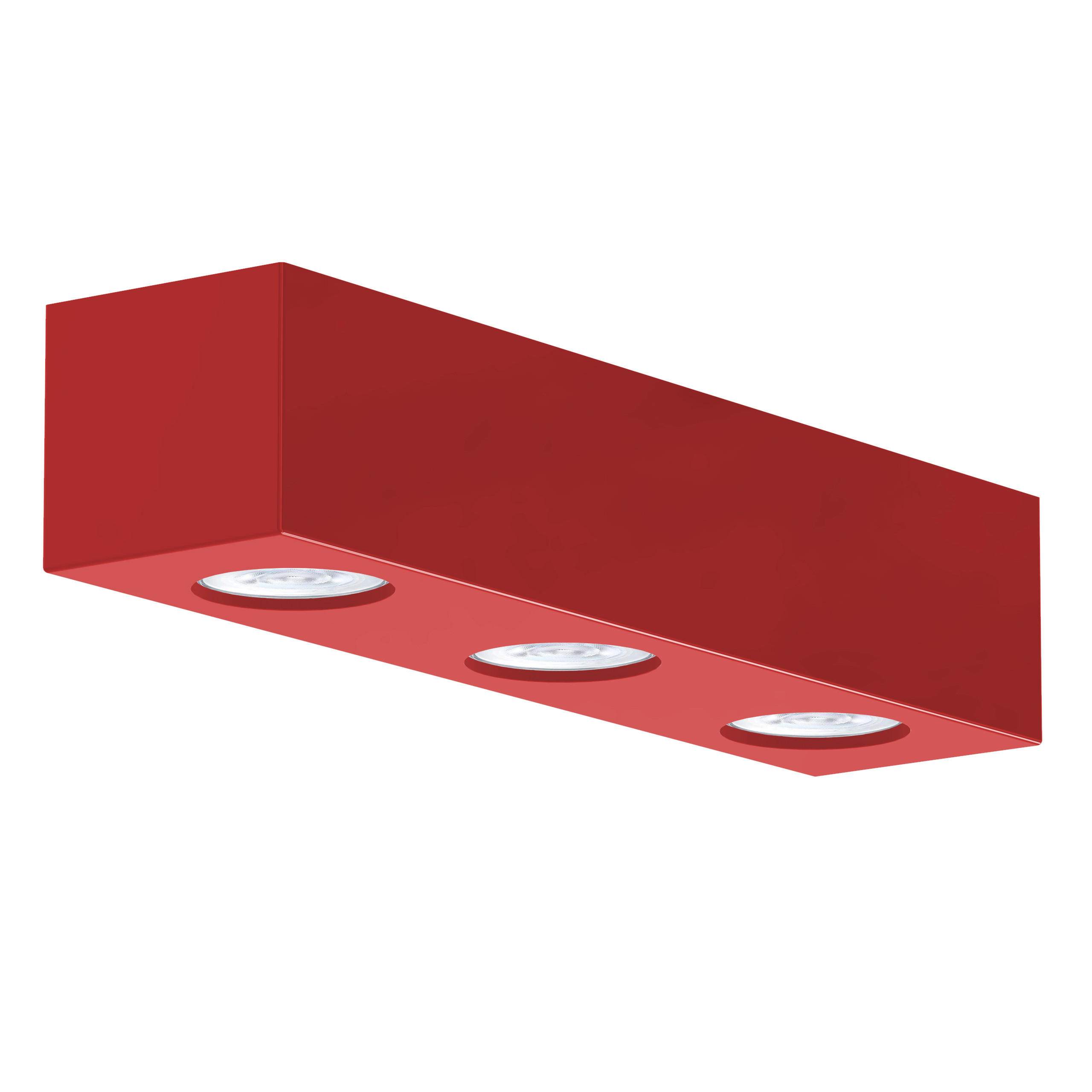 DECKENLEUCHTE - Rot, Metall (10/30/7cm) - Lumicom