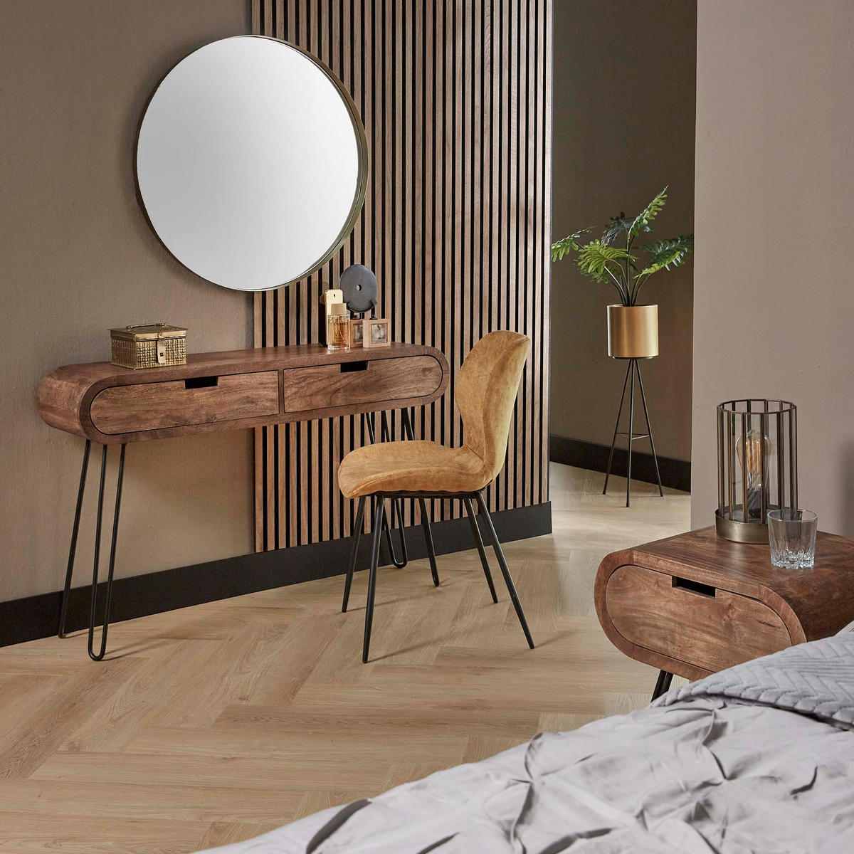 SCHMINKTISCH Fass Braun 120/30/76 cm - Braun, Holz (120/30/76cm) - Hoyz Collection