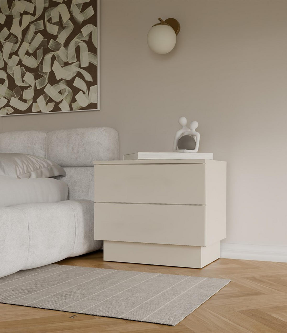 NACHTTISCH Kaschmir 55/48/37 - Kaschmir, Holzwerkstoff (55/48/37cm) - RAUMHIRSCH FURNITURE