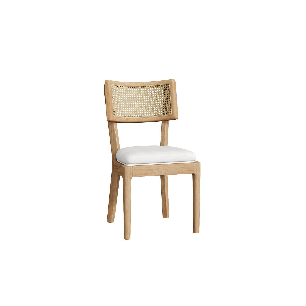 ESSZIMMERSTÜHLE 4er-Set mit Rattan-Rückenlehne Massivholz Wood - Braun, Holz (58/88/50.1cm) - Meubliv