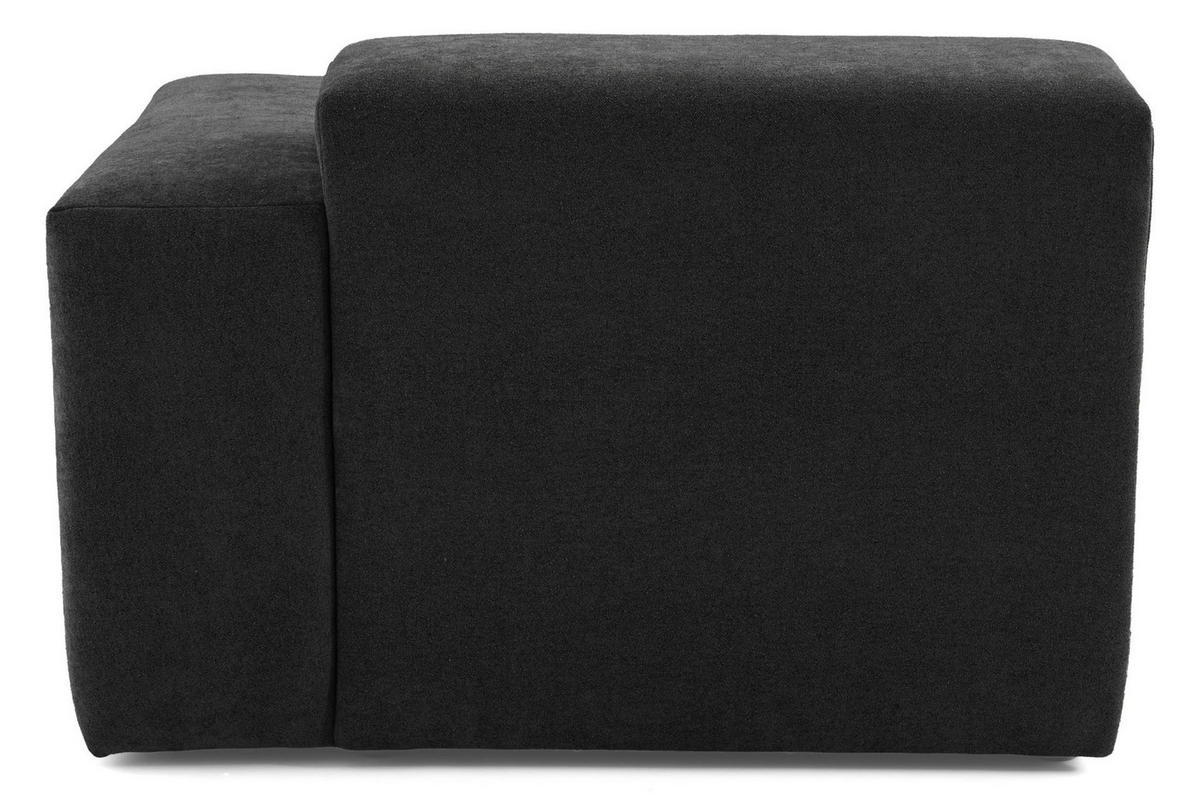 3-SITZER modulares Sofa HEAVEN SET 1 Links, Breite 255 cm Webstoff Schwarz - Schwarz, Holz/Kunststoff (255/71/102cm) - Muffo
