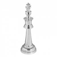 DEKOFIGUR Schachfigur Aluminium poliert 70 cm Silber - Silberfarben, Metall (22/70/22cm) - KADIMA DESIGN