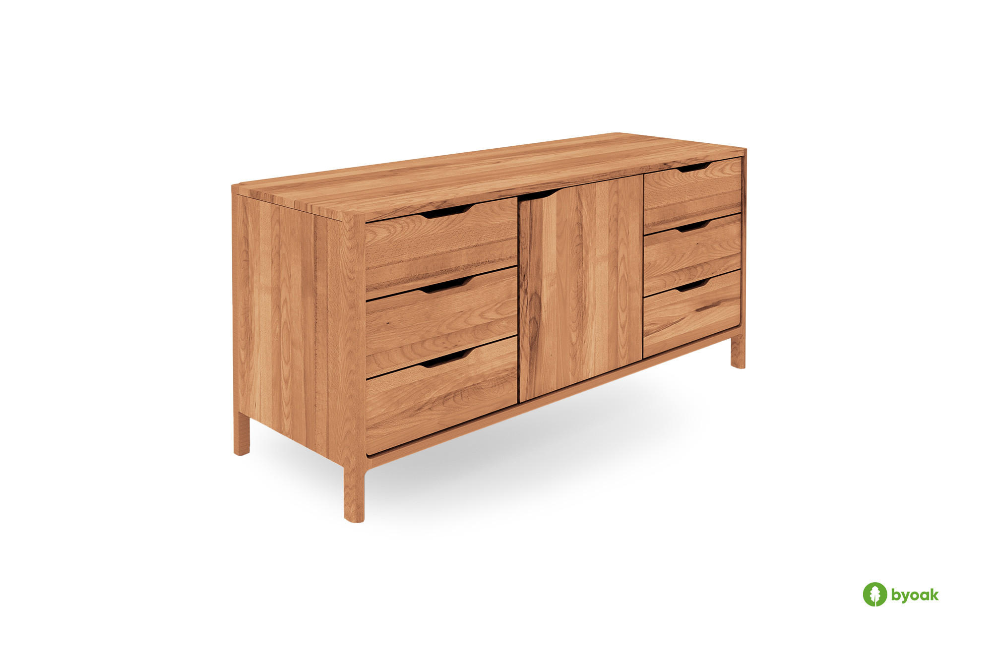 KOMMODE PAUL Kernbuche - Kernbuche, Holz (140/64/50cm) - byoak