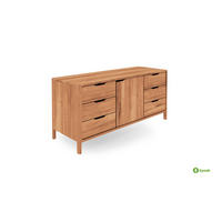 KOMMODE PAUL Kernbuche - Kernbuche, Holz (140/64/50cm) - byoak