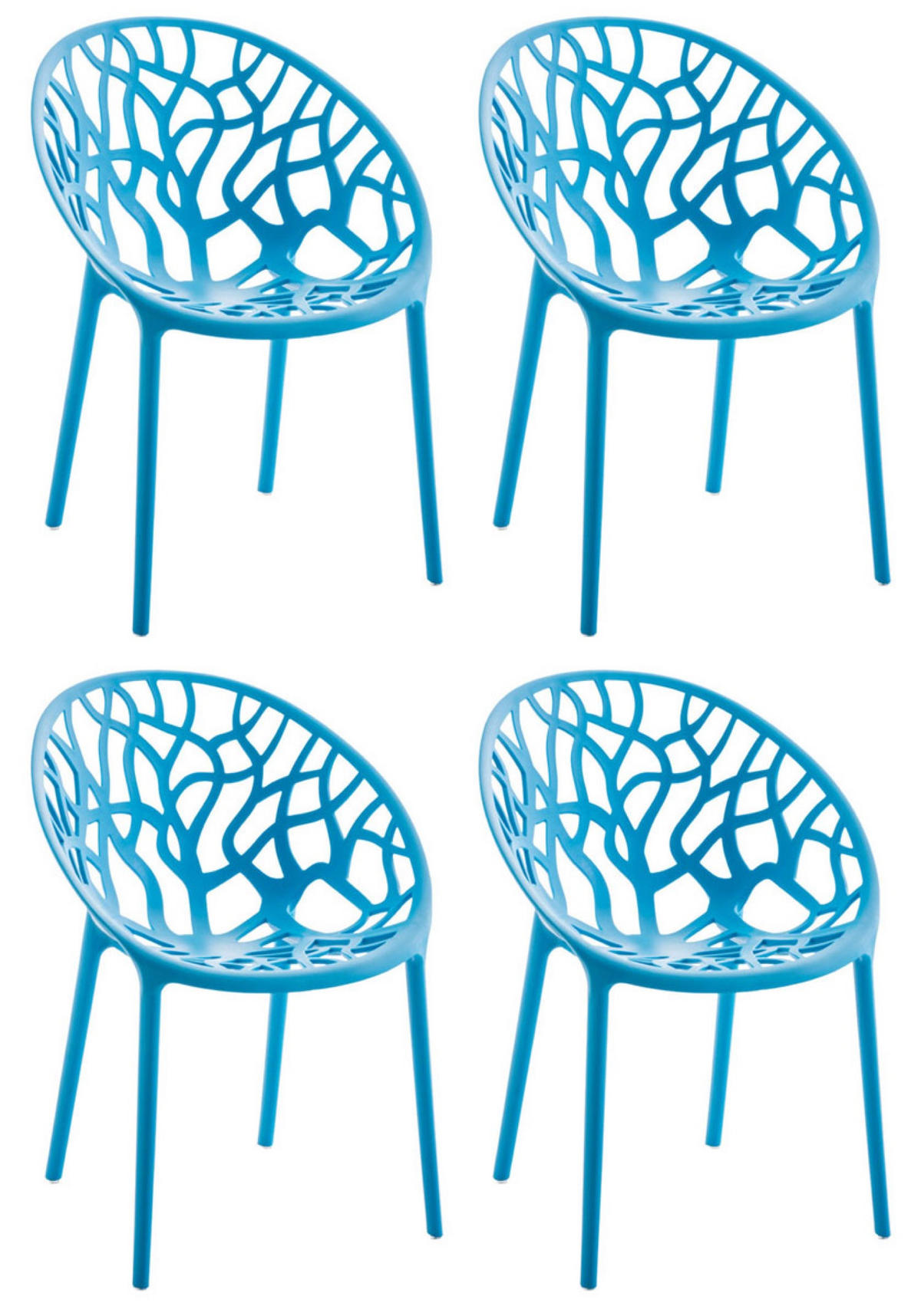 STUHL Holle - 2er Set blau - Blau, Kunststoff (59/60/80cm) - TPFLiving