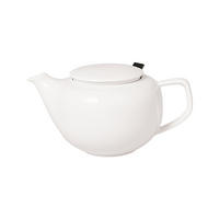 TEEKANNE MIT DECKEL & FILTER Afina weiß 420 ml - Weiß, Keramik (0.42L) - Villeroy & Boch